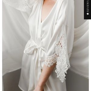 Silk bridal robe